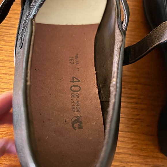 Wolky Mary Jane Clogs Women's Black‎ Leather Comfort Casual Size EU 40 (9 US) - Picture 7 of 11